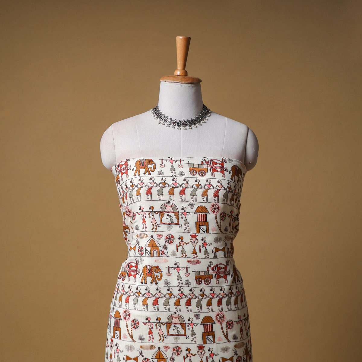 Woolen Full Embroidered Unstitched Dress Material: Kurta, Bottom & Dupatta 12