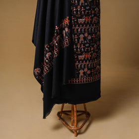 Woolen Full Embroidered Unstitched Dress Material: Kurta, Bottom & Dupatta 13