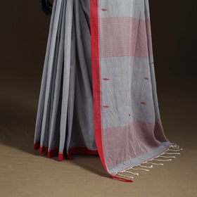 Phulia Jamdani Pure Handloom Cotton Saree with Tassels (Count 84/40) 02