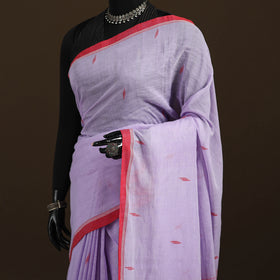 Phulia Jamdani Pure Handloom Cotton Saree with Tassels (Count 84/40) 04