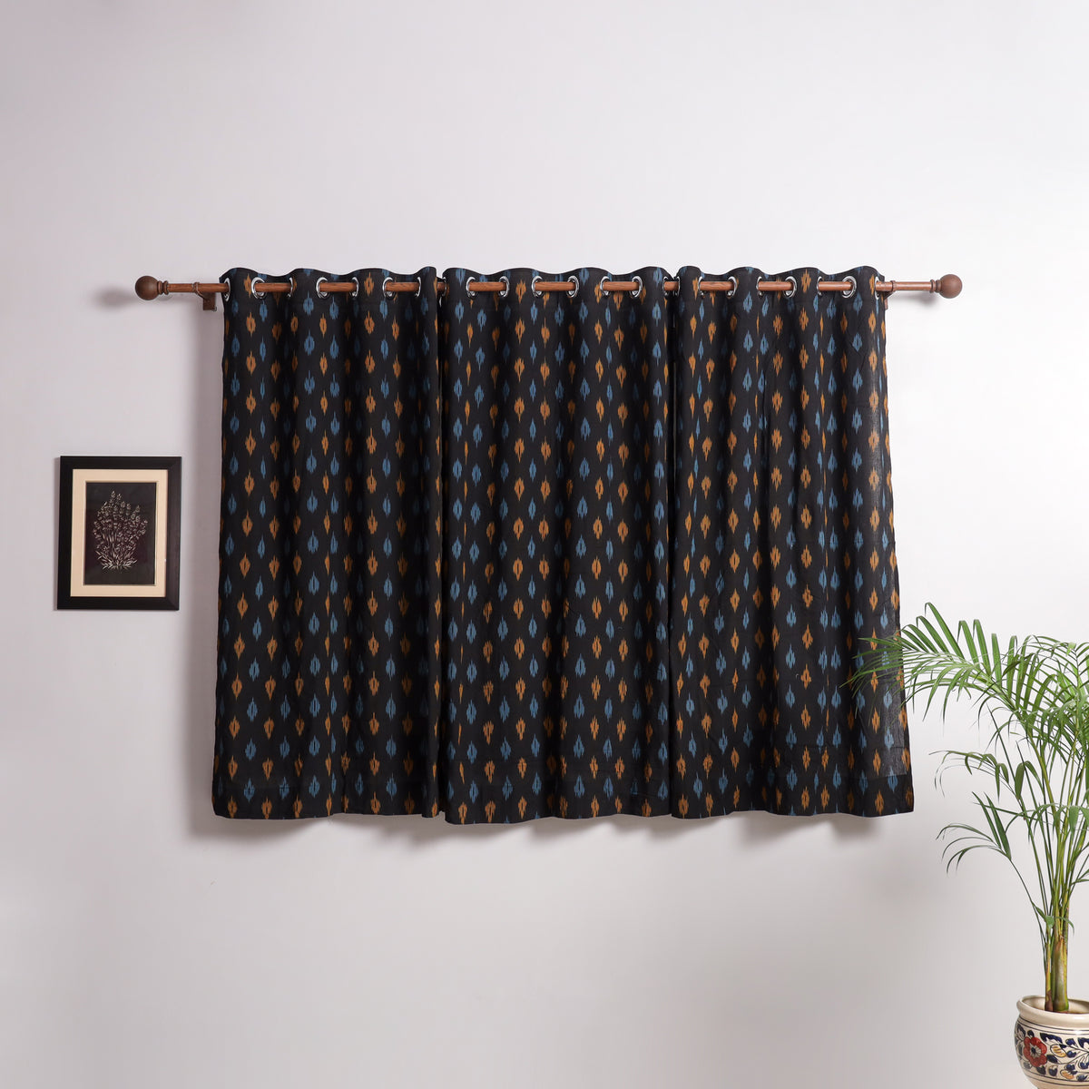 Pochampally ikat window curtain (5 x 3 feet) (single piece)
