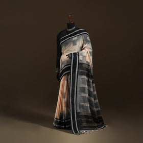 Phulia Jamdani Pure Handloom Cotton Saree with Tassels (Count 84/40) 05