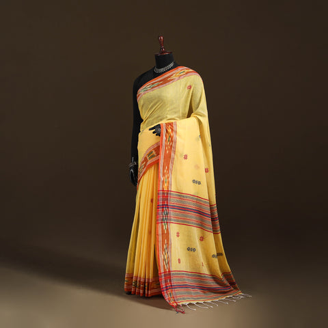 Phulia Jamdani Pure Handloom Cotton Saree with Tassels (Count 84/40) 06