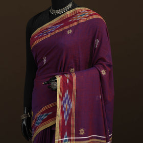 Phulia Jamdani Pure Handloom Cotton Saree with Tassels (Count 84/40) 07