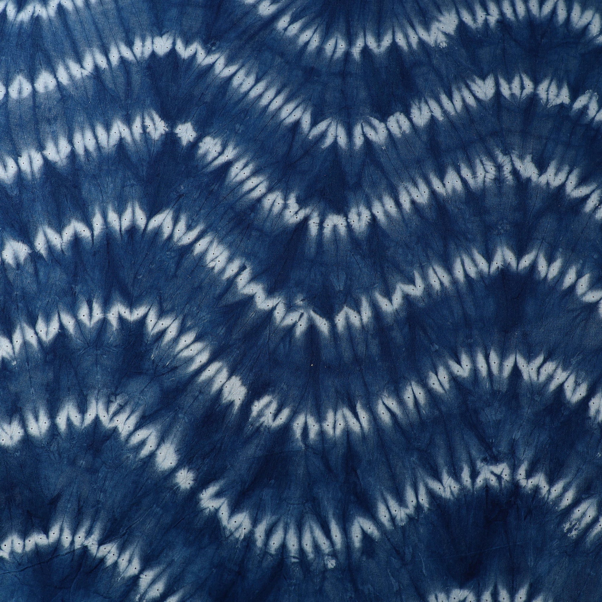  Blue Tie & Dye Pure Cotton Shibori Fabric 