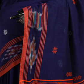 Phulia Jamdani Pure Handloom Cotton Saree with Tassels (Count 84/40) 09