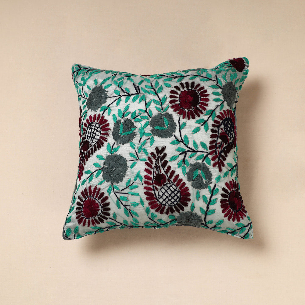 Phulkari Embroidery Cushion Cover