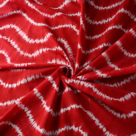  Red Tie & Dye Pure Cotton Shibori Fabric 