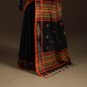 Phulia Jamdani Pure Handloom Cotton Saree with Tassels (Count 84/40) 10