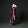 Kutch Bhujodi Handwoven Kala Cotton Unstitched Dress Material: Kurta, Bottom with Dupatta 04