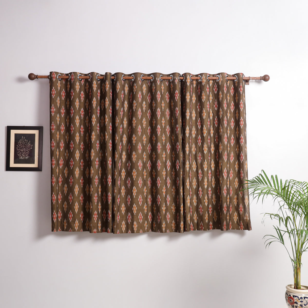 Pochampally Ikat Window Curtain (5 x 3 Feet) (Single Piece) 06