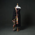 Kutch Bhujodi Handwoven Kala Cotton Unstitched Dress Material: Kurta, Bottom with Dupatta 03