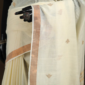 Phulia Jamdani Pure Handloom Cotton Saree with Tassels (Count 84/40) 12