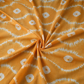 Yellow Tie & Dye Pure Cotton Shibori Fabric 