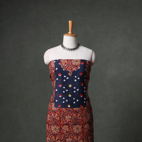Patchwork Kalamkari Block Print Cotton Unstitched Kurta Material (2.5m) 04