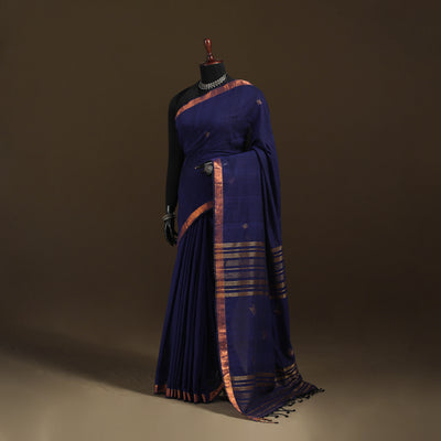 Phulia Jamdani Pure Handloom Cotton Saree with Tassels (Count 84/40) 13