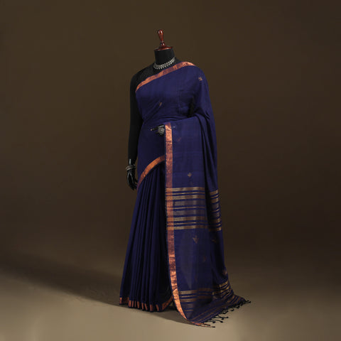 Phulia Jamdani Pure Handloom Cotton Saree with Tassels (Count 84/40) 13