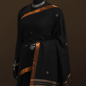 Phulia Jamdani Pure Handloom Cotton Saree with Tassels (Count 84/40) 14