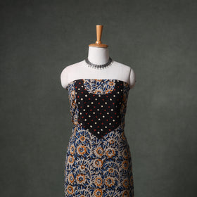 Patchwork Kalamkari Block Print Cotton Unstitched Kurta Material (2.5m) 07