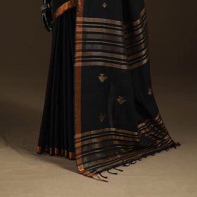 Phulia Jamdani Pure Handloom Cotton Saree with Tassels (Count 84/40) 14