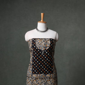 Patchwork Kalamkari Block Print Cotton Unstitched Kurta Material (2.5m) 08