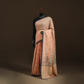 Phulia Jamdani Pure Handloom Cotton Saree with Tassels (Count 92/84) 16