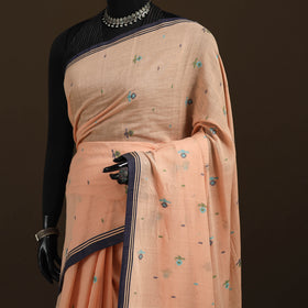 Phulia Jamdani Pure Handloom Cotton Saree with Tassels (Count 92/84) 16