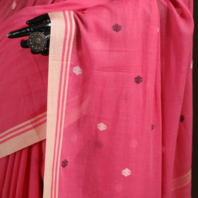 Phulia Jamdani Pure Handloom Cotton Saree with Tassels (Count 92/84) 17