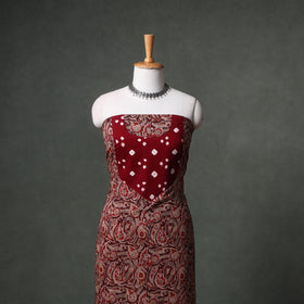 Patchwork Kalamkari Block Print Cotton Unstitched Kurta Material (2.5m) 12