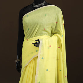 Phulia Jamdani Pure Handloom Cotton Saree with Tassels (Count 92/84) 20