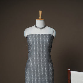Pochampally Ikat Woven Cotton Unstitched Dress Material: Kurta, Bottom & Dupatta 03