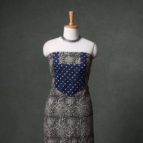 Patchwork Kalamkari Block Print Cotton Unstitched Kurta Material (2.5m) 18