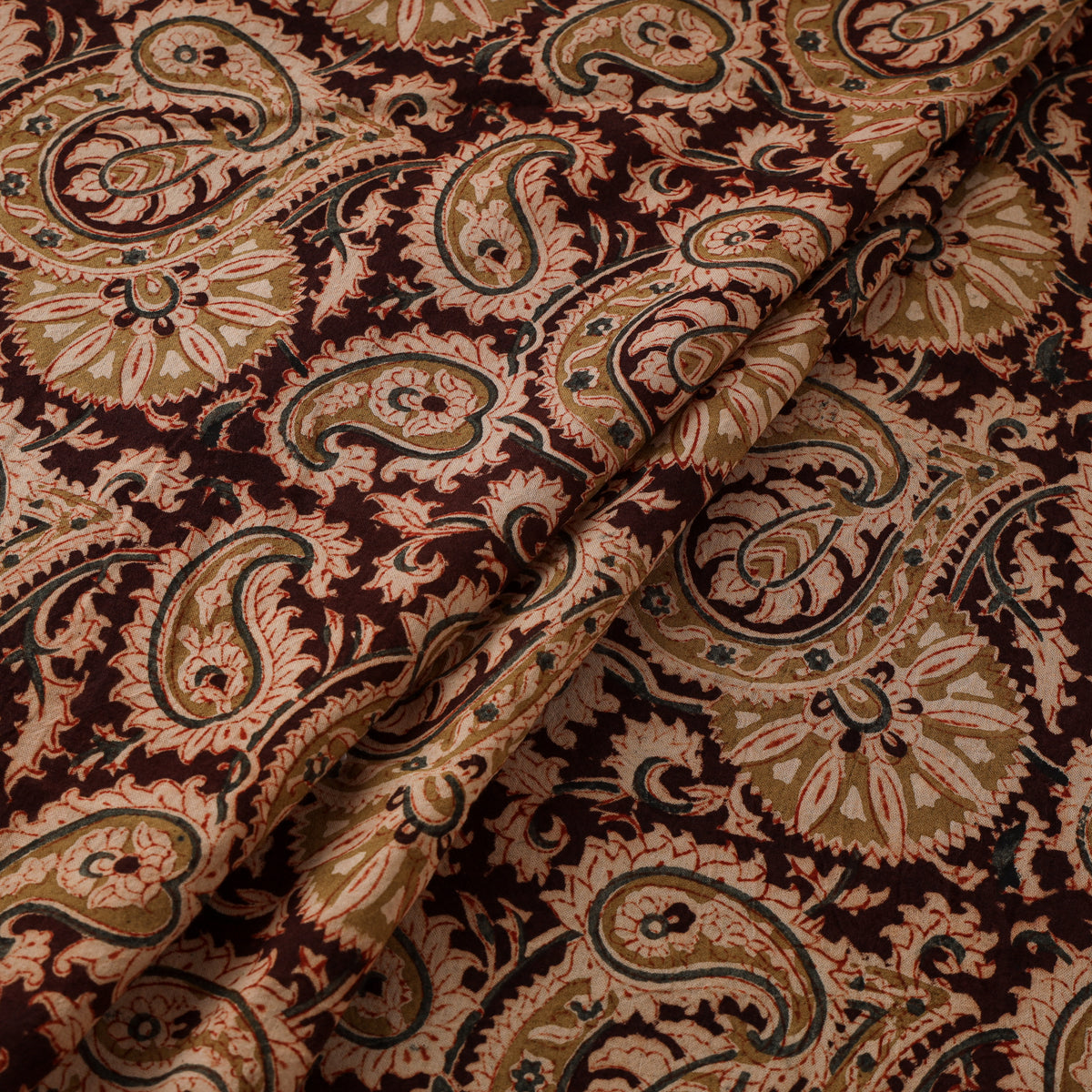 Pedana Hand Block Kalamkari Print Natural Dyed Cotton Fabric 01