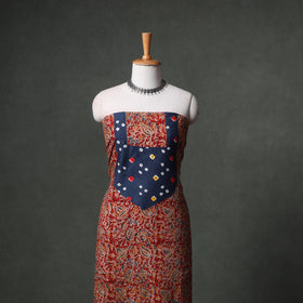 Patchwork Kalamkari Block Print Cotton Unstitched Kurta Material (2.5m) 22