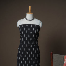 Pochampally Ikat Woven Cotton Unstitched Dress Material: Kurta, Bottom & Dupatta 07