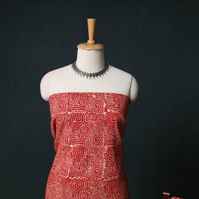 Kutch Hand Block Batik Print Cotton 3pc Unstitched Dress Material Suit Set 03