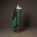 Pochampally Ikat Woven Cotton Unstitched Dress Material: Kurta, Bottom & Dupatta 08