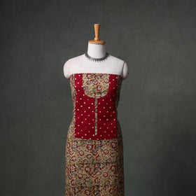 Patchwork Kalamkari Block Print Cotton Unstitched Kurta Material (2.5m) 27
