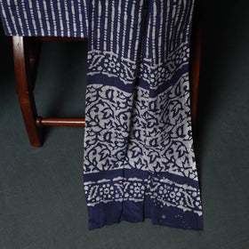 Kutch Hand Block Batik Print Cotton 3pc Unstitched Dress Material Suit Set 04