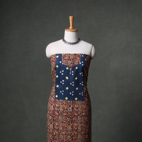 Patchwork Kalamkari Block Print Cotton Unstitched Kurta Material (2.5m) 28