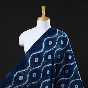 Blue - Tie & Dye Pure Cotton Shibori Fabric 25