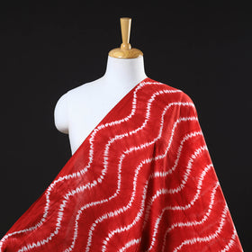  Red Tie & Dye Pure Cotton Shibori Fabric 