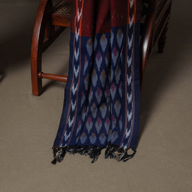 Pochampally Ikat Woven Cotton Unstitched Dress Material: Kurta, Bottom & Dupatta 10