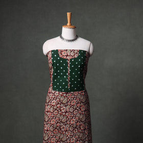 Patchwork Kalamkari Block Print Cotton Unstitched Kurta Material (2.5m) 33
