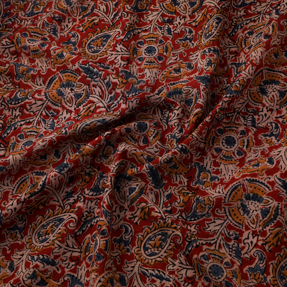 Pedana Hand Block Kalamkari Print Natural Dyed Cotton Fabric 13