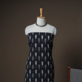 Pochampally Ikat Woven Cotton Unstitched Dress Material: Kurta, Bottom & Dupatta 11