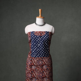 Patchwork Kalamkari Block Print Cotton Unstitched Kurta Material (2.5m) 35