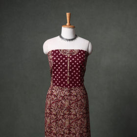 Patchwork Kalamkari Block Print Cotton Unstitched Kurta Material (2.5m) 36