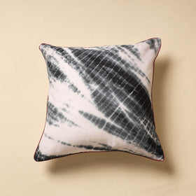 Black Tie & Dye Cotton Shibori Cushion Cover