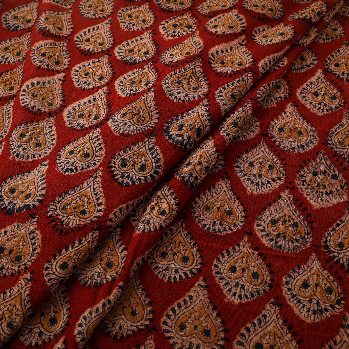 Pedana Hand Block Kalamkari Print Natural Dyed Cotton Fabric 20